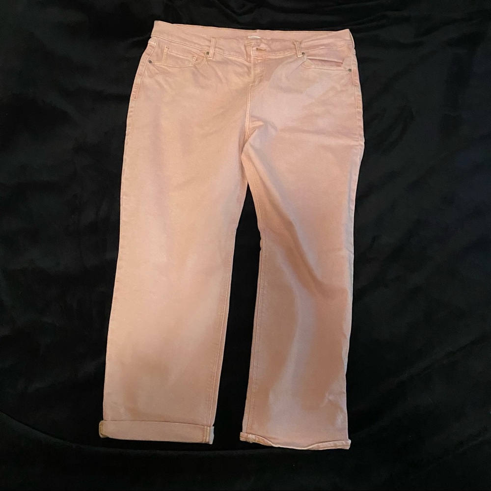 OLD NAVY Boyfriend jeans peach pink size 16